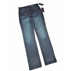 NYDJ Not‎ Your Daughter Tummy Tuck Jeans PANTS blue STRAIGHT dana Size 4 NEW